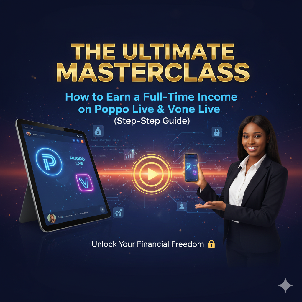 The Ultimate Masterclass: How to Earn a Full-Time Income on Poppo Live & Vone Live (Step-by-Step Guide)