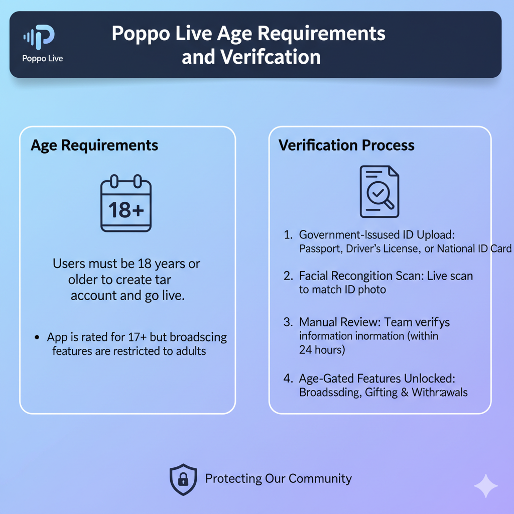 Poppo Live Age Requirements and Verification Explained