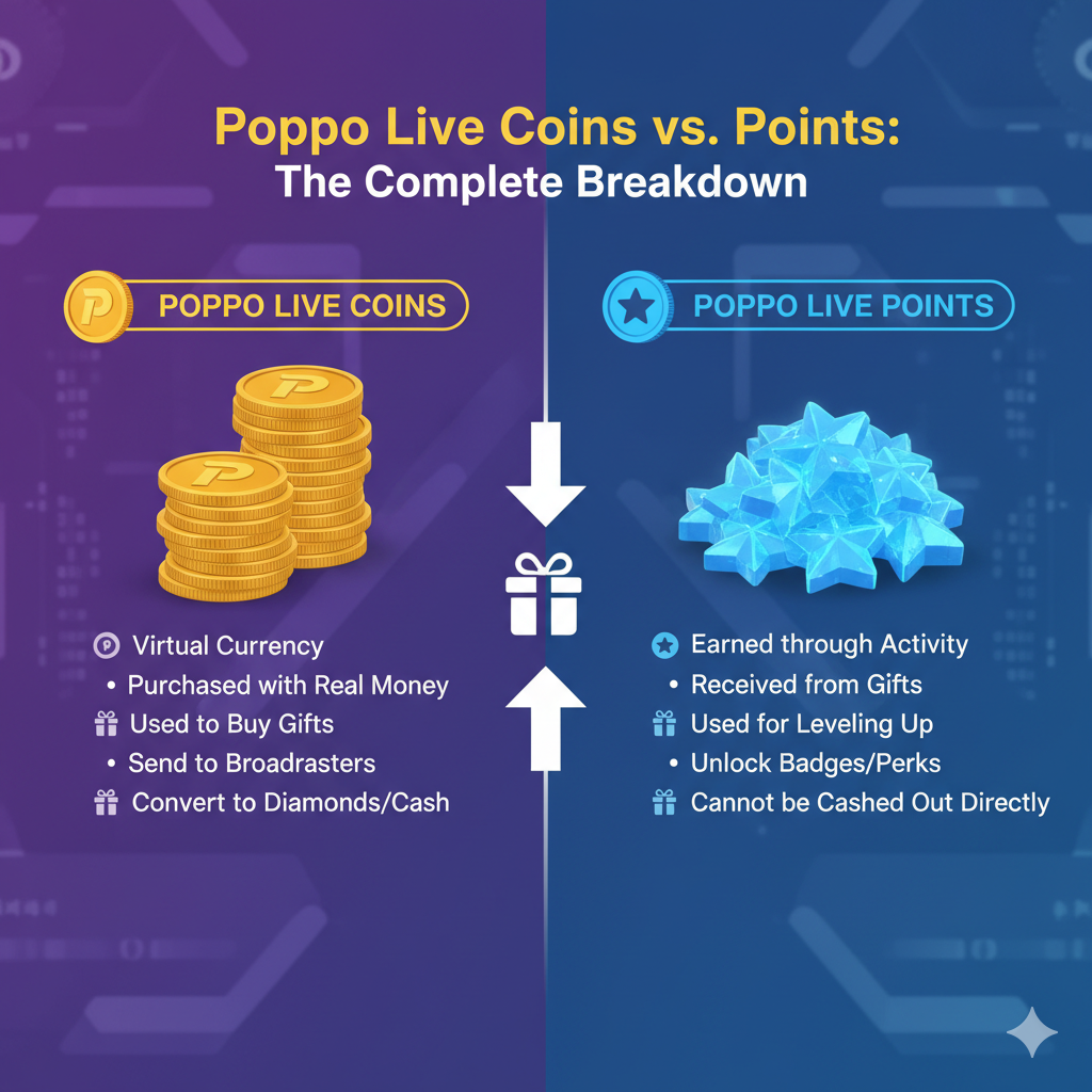 Understanding Poppo Live Coins vs. Points: The Complete Breakdown