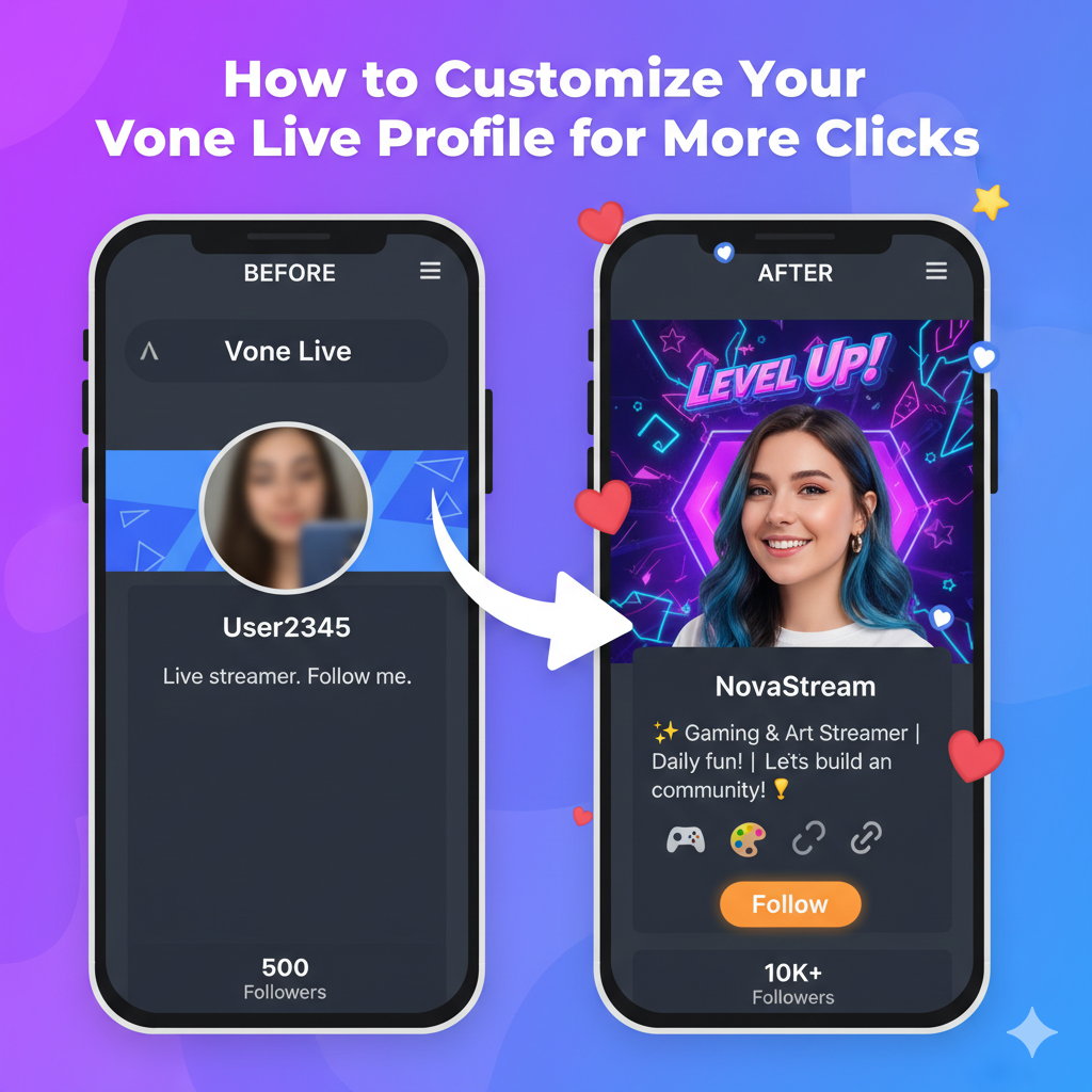 How to Customize Your Vone Live Profile for More Clicks