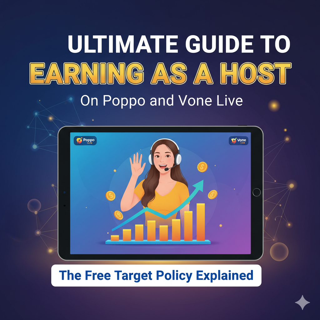  Ultimate Guide to Earning as a Host on Poppo and Vone Live: The Free Target Policy Explained