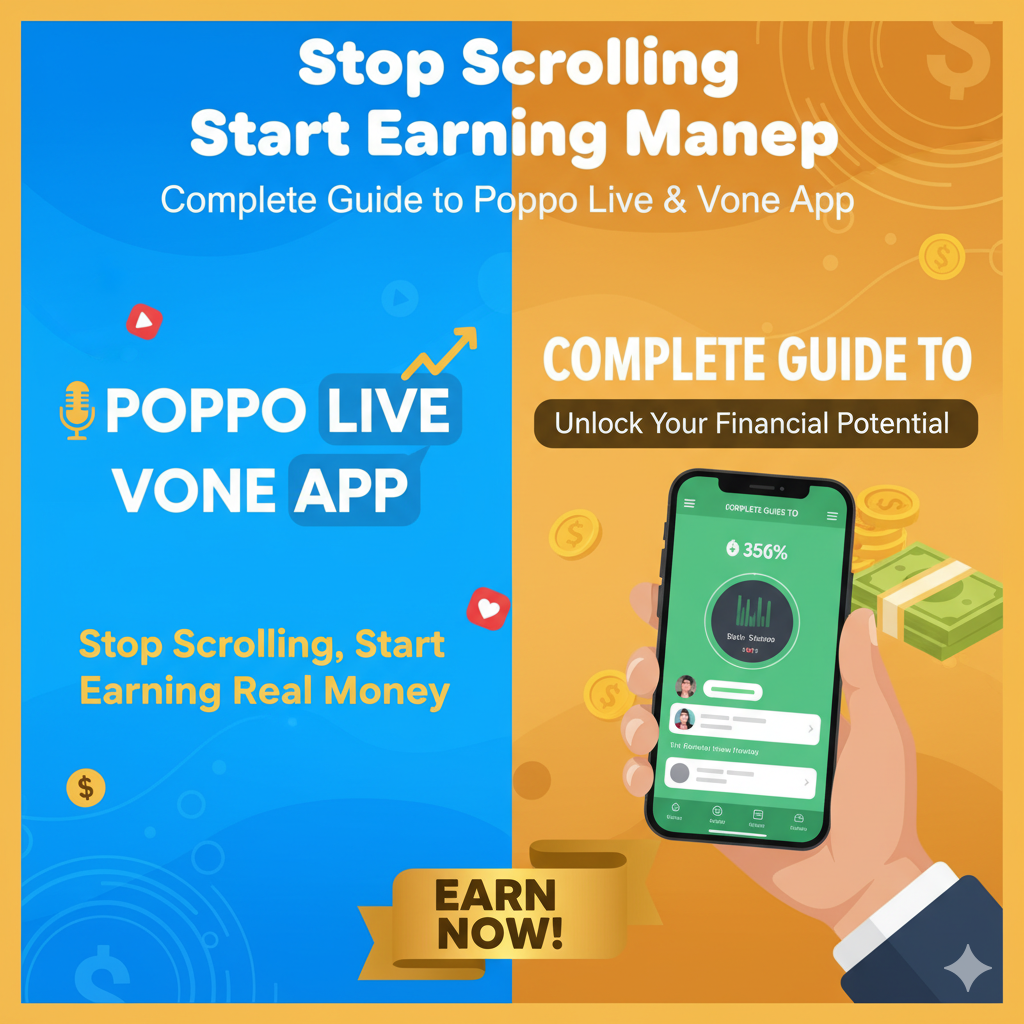 Complete Guide to Poppo Live & Vone App: Stop Scrolling, Start Earning Real Money (Global & India edition)