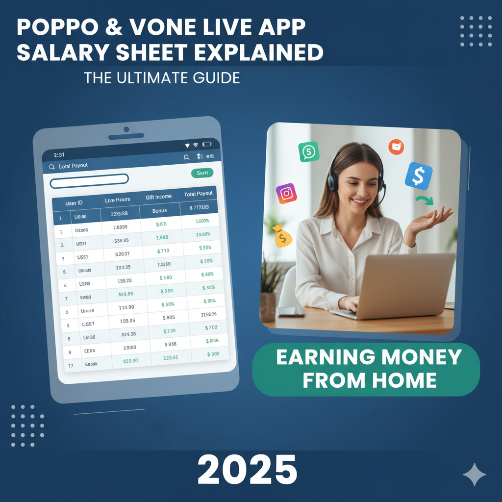 Poppo & Vone Live App Salary Sheet Explained: The Ultimate Guide to Earning Money from Home (2025)