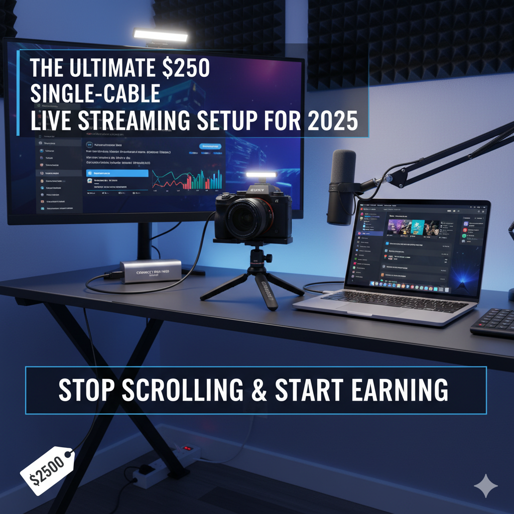 The Ultimate $2500 Single-Cable Live Streaming Setup for 2025: Stop Scrolling & Start Earning